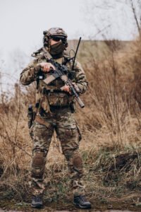 army soldiers fighting with guns defending their country